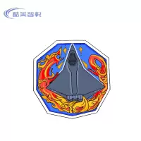 酷美智悦 长春航展纪念品织唛刺绣魔术贴10 8*8cm 个