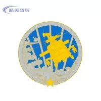 酷美智悦长春航展纪念品金属徽章(直升机)8*8cm 个