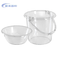 酷美智悦 透明脸盆水桶35*28*23cm KM-BH862 个