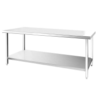 不锈钢橱柜无门工作台 1800*800*800mm