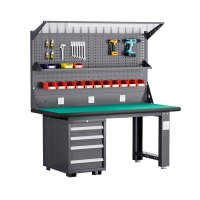 友鑫邦 钳工工作台 1.8米单桌+灯架 台