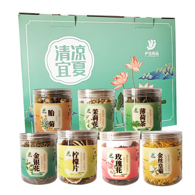 伊佳尚品 花草茶清凉礼盒(7罐)260g/盒