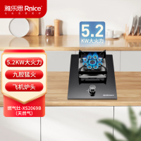 雅乐思燃气灶 XS2069B天然气 飞机炉头 九头猛火 火盖直径140mm-门店自装