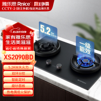 天然气-雅乐思燃气灶JZT-XS2090BD定时180分磨砂玻璃面板 金属包边热电偶熄火保护 飞机炉头-门店自装