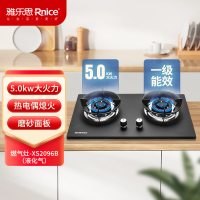 液化气-雅乐思燃气灶XS2096B 5.0KW火力 磨砂面板 金属包边 全封底壳-门店自装