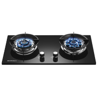 雅乐思燃气灶 XS2098BY 天然气 鸳鸯猛火灶5.2KW火力 全封底壳 金属包边聚能火盖-门店自装