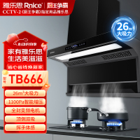 雅乐思油烟机TB666顶侧双吸 26立方大吸力 1100Pa静压 900宽 变频电机 国标一级能效-门店自装