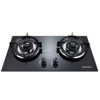 雅乐思燃气灶 XS2138B-液化气 嵌入式双灶 一级能效 下进风 飞机炉头 合金分火器 5.2KW猛火-门店自装