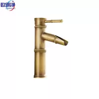 欧明净 仿古面盆冷热水龙头 两节 个