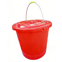 松丰 加厚手提带盖塑料桶水桶R34cm*H29cm个