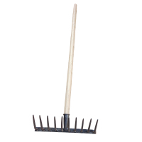 松丰 种菜种花草松土耙10齿铁耙带木柄 125cm*36cm*17cm 把