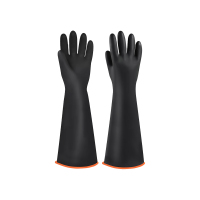 寰泽智创黑色耐酸碱乳胶手套55cm