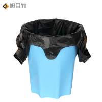 旭目竹 手提背心式黑色一次性加厚垃圾袋 宽32*62cm 个