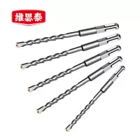 维思泰 方柄四坑混凝土冲击石材水泥电锤钻头 6/8/10/12/14/16×150mm套装 套