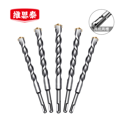 维思泰 圆柄两坑两槽混凝土冲击石材水泥电锤钻头 6×150mm 支