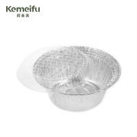 珂美芙 一次性锡纸碗带塑料盖 1000ml 125个/套