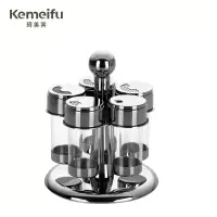 珂美芙 厨房用旋转调味架调味罐 五头 套