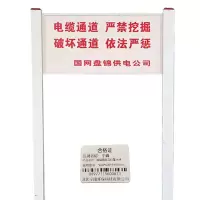 宁峰+玻璃钢双立柱警示牌+900*600*1900mm+套