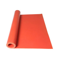 鑫迈凯斯 高压绝缘橡胶板红色防滑耐震地垫 厚8mm[1*2.8米]15KV卷