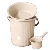 直隶旺牌 加厚大号水桶家用带盖学生宿舍手提洗澡桶塑料桶泡脚圆形桶储水桶 个