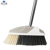 羽凡莱 塑料软毛单扫把笤帚 灰色 个