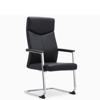 弓形皮椅办公椅 黑色 把