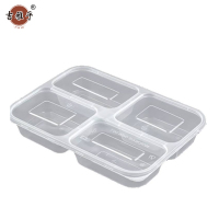 吉雅乎 一次性餐盒 干燥 四格餐盒 1200ml/个