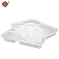 吉雅乎 五格餐盒 150个/箱