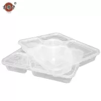 吉雅乎 五格餐盒 150个/箱