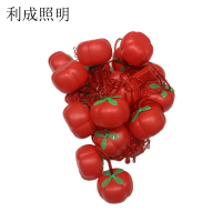 利成照明 LED灯笼串 10米20灯 柿子款 红色