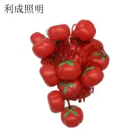 利成照明 LED灯笼串 10米20灯 柿子款 红色