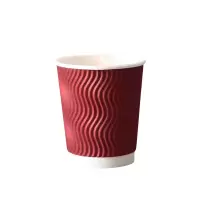 以雅以南 瓦楞防烫纸杯280ml/个