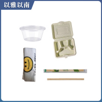以雅以南 一次性餐盒套装 四件套 套