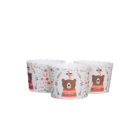 以雅以南 耐高温纸杯 中号100个装 图案随机混装5种 包