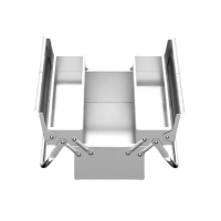 不锈钢工具箱  双层三斗