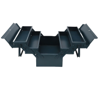 铁皮手提工具箱 三层双柄加大款