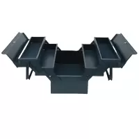 铁皮手提工具箱 三层双柄加大款