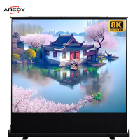 AREDY 地拉式白玻纤免安装投影幕布80寸16:9
