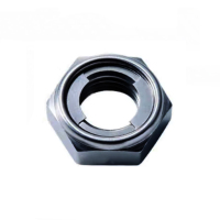 炯毅 六角法兰螺母锁紧带垫防松螺帽防滑自锁螺丝帽 1型全金属六角锁紧螺母 M10 个