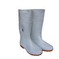 炯毅 白色雨鞋 食品厂中高筒防水防油防滑耐磨水鞋雨靴 雨靴高筒 双