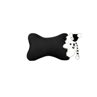 汽车头枕冰丝车内护颈枕潦草狗车内座椅腰靠套装夏车用