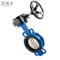 百里才 涡轮对夹蝶阀 DN100个
