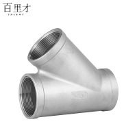 百里才 不锈钢45度斜三通 DN20 个