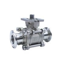 盛京联硕 不锈钢三片式高平台快装球阀DN65卡盘91 (304材质)台