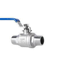 盛京联硕不锈钢双外丝球阀DN15[4分]304不锈钢个