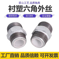 中锦科技 镀锌衬塑六角外丝接头 DN25[1寸] 个