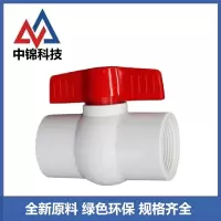 中锦科技 PVC丝扣球阀 20mm[4分] 双内丝 个