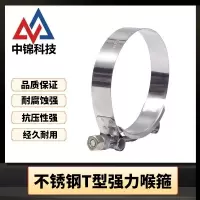 中锦科技 不锈钢T型强力喉箍直径100mm [T型强力]个