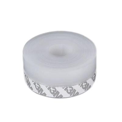 中锦科技 硅胶门窗密封条防风防尘自粘密封胶条 25mm*5米[透明色]卷