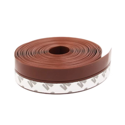 中锦科技 硅胶门窗密封条防风防尘自粘密封胶条 45mm*5米[棕色]卷